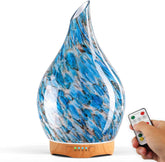 280Ml Essential Oil Diffuser Glass Color Changing Aroma Air Diffusers Aromatherapy Ultrasonic Cool Mist Humidifier with Remote Control 7 Running Hours Waterless Auto-Off (Light Blue) by Cosmic Inventory