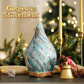 280Ml Essential Oil Diffuser Glass Color Changing Aroma Air Diffusers Aromatherapy Ultrasonic Cool Mist Humidifier with Remote Control 7 Running Hours Waterless Auto-Off (Light Blue) by Cosmic Inventory
