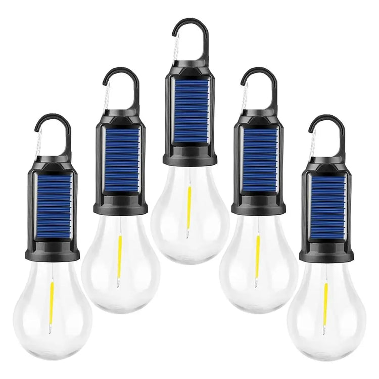 Solar LED Camping Lights with Hook – Type-C Rechargeable, IPX4 Waterproof, 3 Lighting Modes (High/Low/Strobe), 18650 Lithium Battery, Solar-Powered, Sleek Design– Portable, Durable Tent Lights for Hiking,Backpacking,Adventures,Hurricane Emergency Lighting by Cosmic Inventory