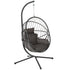 【Summergarden】Indoor and Outdoor Universal Hanging Basket Chair with Stand(82*35.5*), Hand-Woven PE Rattan Swing Chair with Fallfreshness Cushion, Adjustable Chain Length, Suitable for Bedroom, Balcony, Garden by Cosmic Inventory