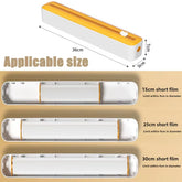 2 in 1 Food Film Dispenser Wrap Dispenser with Cutter Storage Box Aluminum Foil Stretch Film Cutter Wall Shelf Kitchen Organizer by Cosmic Inventory