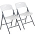 Sweetcrispy Heavy-Duty Plastic Foldable Chair - Ergonomic Back, 330 Lbs Weight Capacity, Stackable, Portable Indoor & Patio Furniture, Plastic Folding Chairs, Chairs by Cosmic Inventory