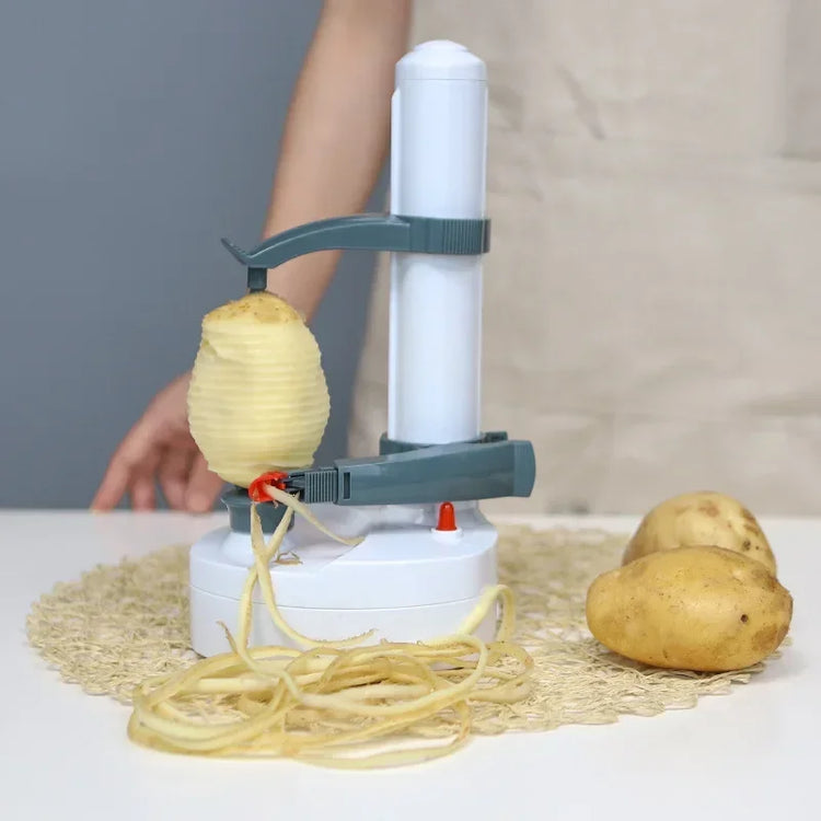 Multifunction Stainless Steel Electric Peeler Automatic Fruit Peeler Vegetable Cutter Three Spare Blades Potato Peeler Machine by Cosmic Inventory