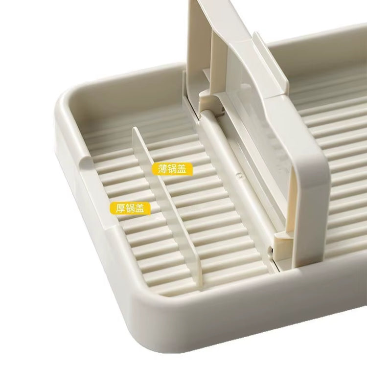 Foldable Pot Lid Rack Plastic Kitchen Spoon Holder Fork Spatula Rack for Kitchen Organizer Pan Cover Shelf Tableware Storage by Cosmic Inventory