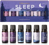 Sleep Essential Oils for Diffusers for Home - Set of 6 | Premium Relaxing Essential Oil Set for Sleep Essentials, Aromatherapy & Meditation | Lavender, Peppermint, Jasmine Eucalyptus Orange by Cosmic Inventory