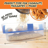 XL Original Better Breader Bowl 16" Mess-Free Breading Station for Chicken, Fish, Wings & Vegetables – Shake & Coat Batter Tray W Lid for Air Fryer Prep, Fish Fry, Tenders & Easy Cleanup by Cosmic Inventory
