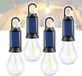 Solar LED Camping Lights with Hook – Type-C Rechargeable, IPX4 Waterproof, 3 Lighting Modes (High/Low/Strobe), 18650 Lithium Battery, Solar-Powered, Sleek Design– Portable, Durable Tent Lights for Hiking,Backpacking,Adventures,Hurricane Emergency Lighting by Cosmic Inventory