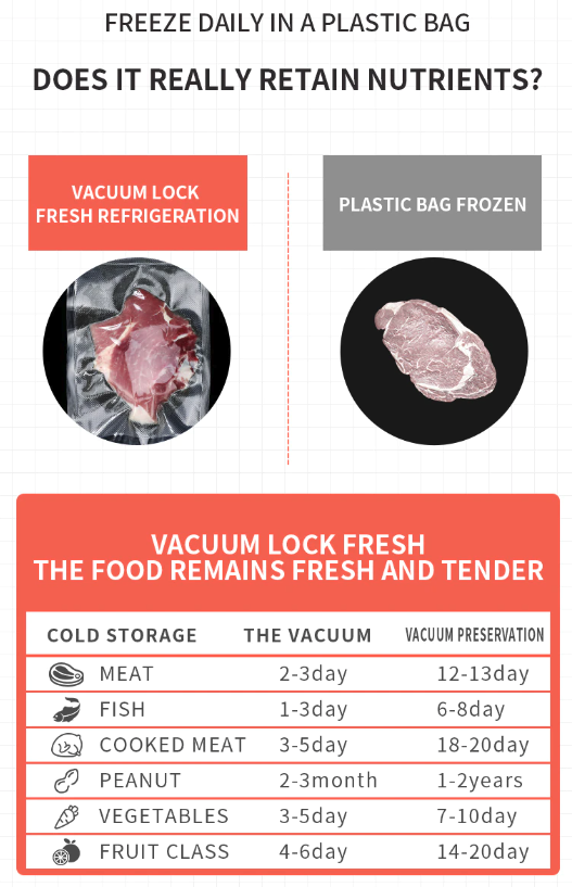 Vacuum Sealer Machine Food Preservation Storage Saver Automatic by Puce Gaia Food Storage