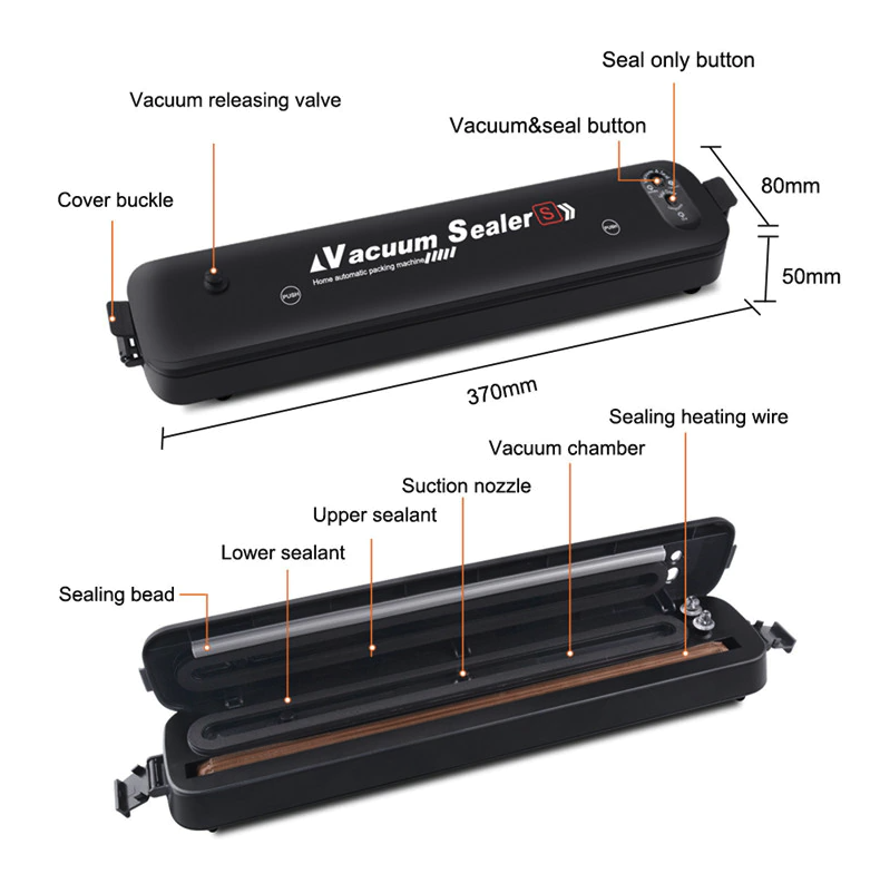 Vacuum Sealer Machine Food Preservation Storage Saver Automatic by Puce Gaia Food Storage