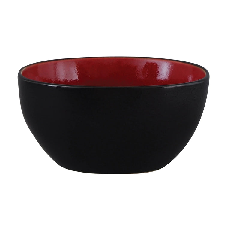 Soho Lounge Square 16-Piece Dinnerware Set - Red by Cosmic Inventory