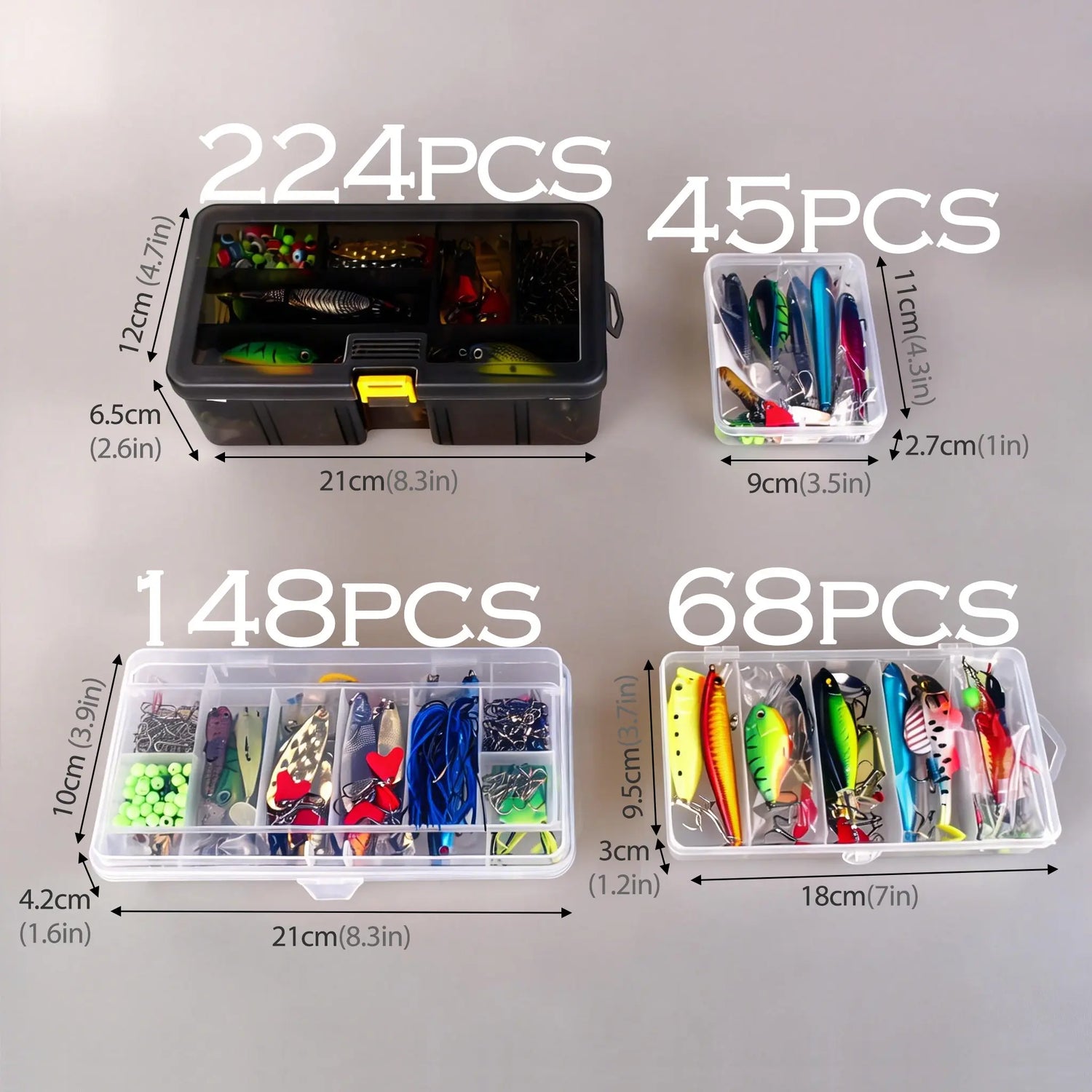 Full Range Hard Bait Lure Set, Fishing Tackle Kit, Includes Multi-Section Minnow, Swinging Fat Boy, Pencil, Wave Climber and Topwater Lures, Artificial Fishing Lures 