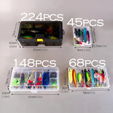 Full Range Hard Bait Lure Set, Fishing Tackle Kit, Includes Multi-Section Minnow, Swinging Fat Boy, Pencil, Wave Climber and Topwater Lures, Artificial Fishing Lures 