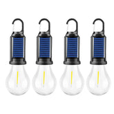 Solar LED Camping Lights with Hook – Type-C Rechargeable, IPX4 Waterproof, 3 Lighting Modes (High/Low/Strobe), 18650 Lithium Battery, Solar-Powered, Sleek Design– Portable, Durable Tent Lights for Hiking,Backpacking,Adventures,Hurricane Emergency Lighting by Cosmic Inventory