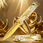 3D Scorpion Embossed Manual Outdoor Folding Knife, Suitable for Outdoor Camping and Hiking, Durable Men&