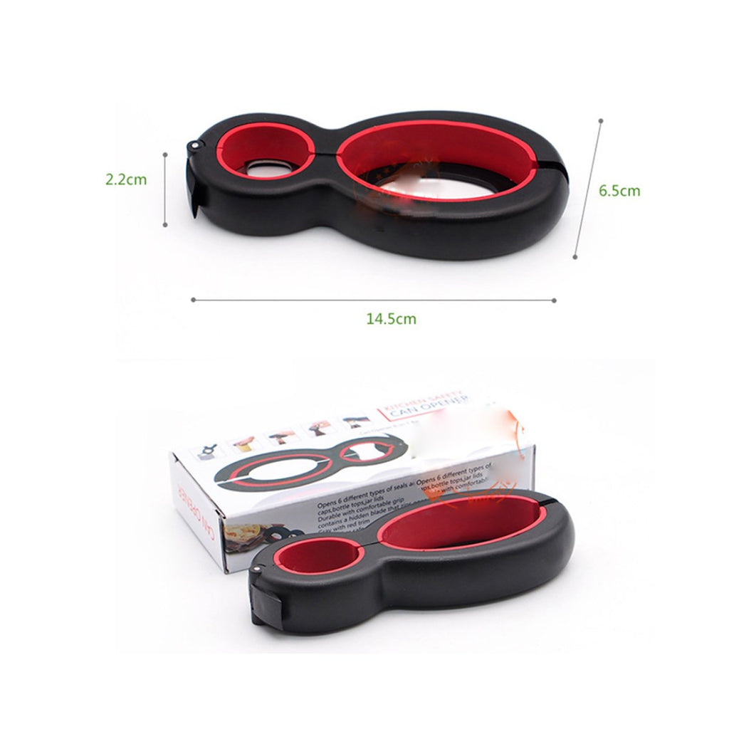 No-Slip Grip 6 in 1 Opener by Salmon Lucky Kitchen Tools & Utensils