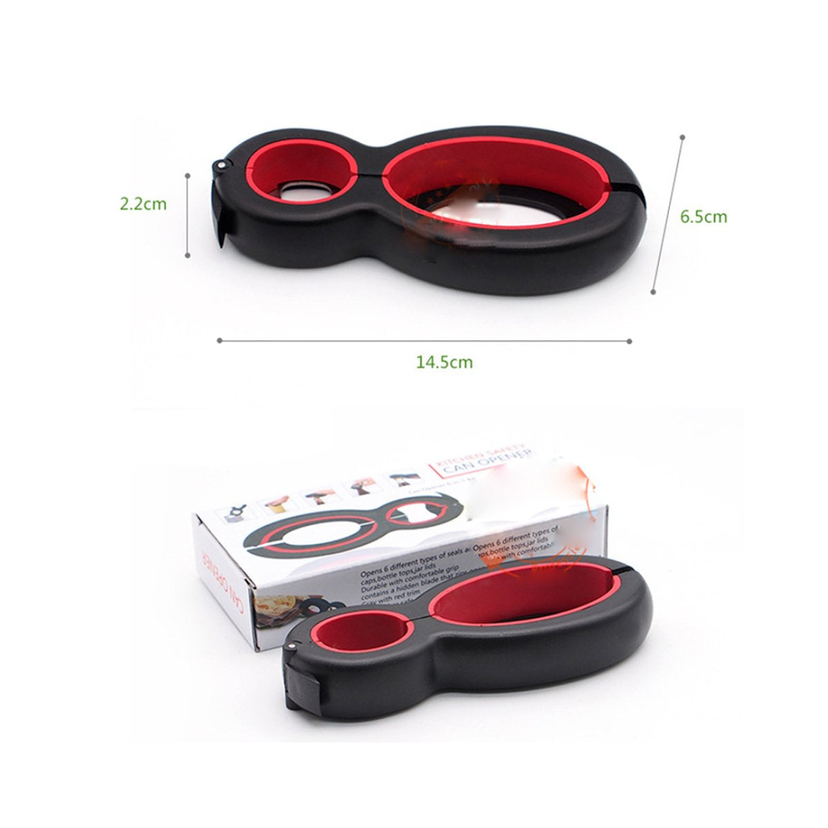 No-Slip Grip 6 in 1 Opener by Salmon Lucky Kitchen Tools & Utensils