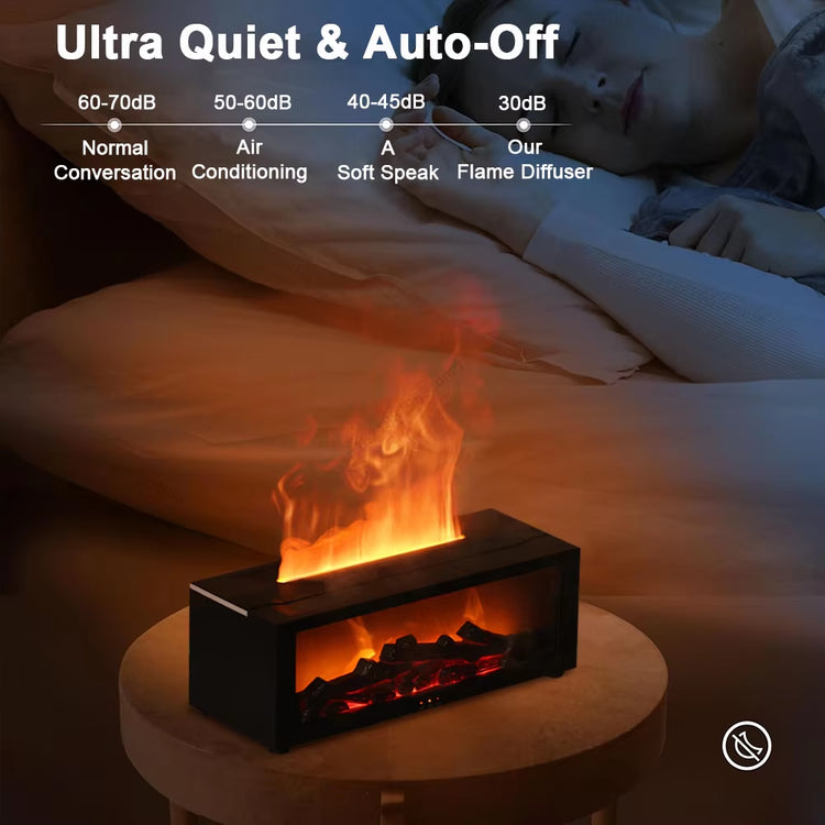 Air Humidifier Essential Oil Diffuser Flame Aroma Humidifier Home Room Fragrance Diffuser with Night Light Aromatherapy Diffuser by Cosmic Inventory