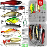 Full Range Hard Bait Lure Set, Fishing Tackle Kit, Includes Multi-Section Minnow, Swinging Fat Boy, Pencil, Wave Climber and Topwater Lures, Artificial Fishing Lures 