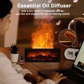Air Humidifier Essential Oil Diffuser Flame Aroma Humidifier Home Room Fragrance Diffuser with Night Light Aromatherapy Diffuser by Cosmic Inventory