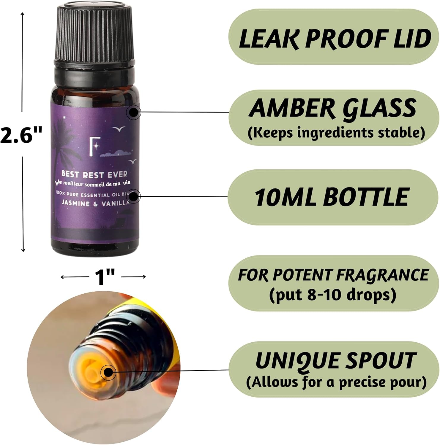 Sleep Essential Oils for Diffusers for Home - Set of 6 | Premium Relaxing Essential Oil Set for Sleep Essentials, Aromatherapy & Meditation | Lavender, Peppermint, Jasmine Eucalyptus Orange by Cosmic Inventory