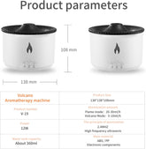 Aroma Essential Oil Diffuser 360 Ml,Volcano and Flame Diffuser/Humidifier,Give1.76 Oz Hotel Collection Essential Oils,Blue/Red Light Selection,Diffusers for Home,Large Room(Black Cracks) by Cosmic Inventory