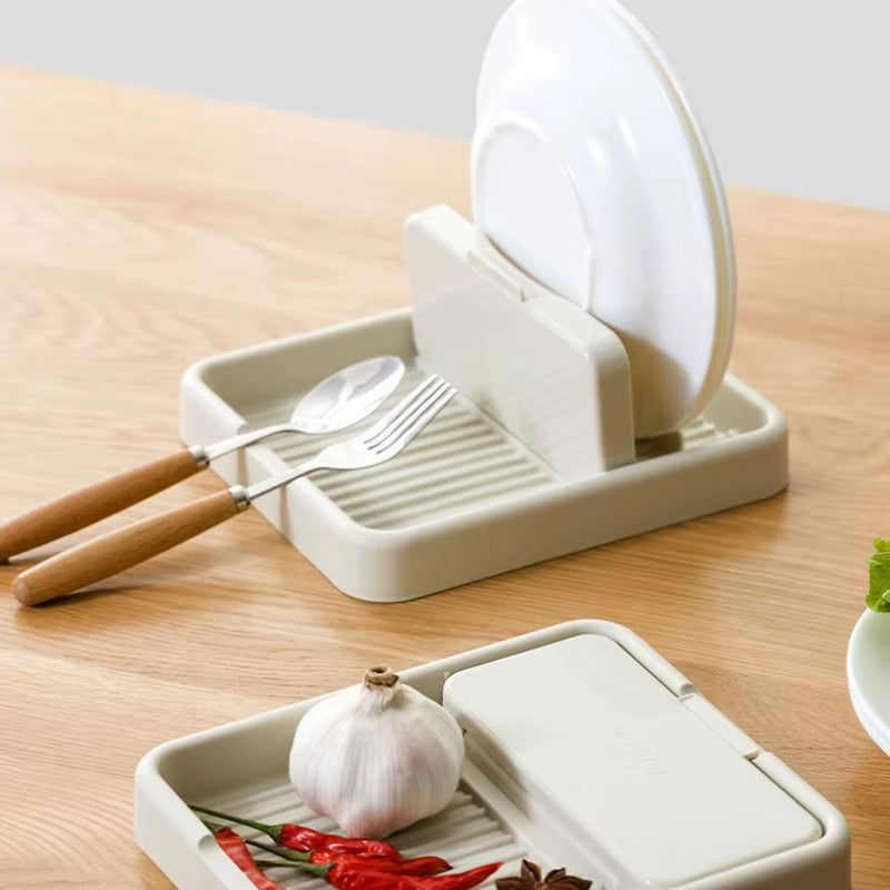 Foldable Pot Lid Rack Plastic Kitchen Spoon Holder Fork Spatula Rack for Kitchen Organizer Pan Cover Shelf Tableware Storage by Cosmic Inventory