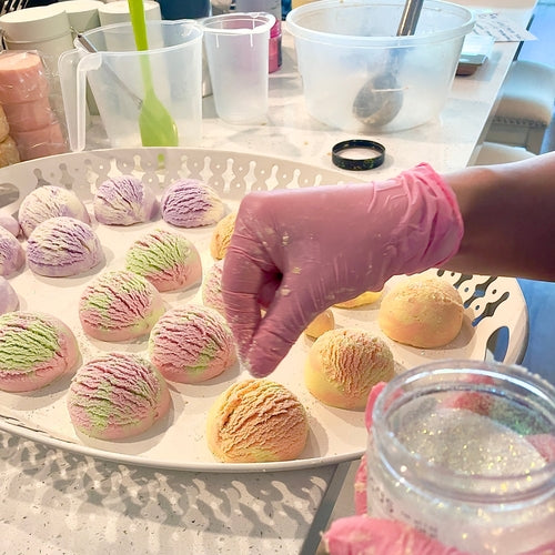 Organic Coco Butter & Coconut Milk Foaming Bath Truffles - 10 by Cosmic Inventory Bath Bombs