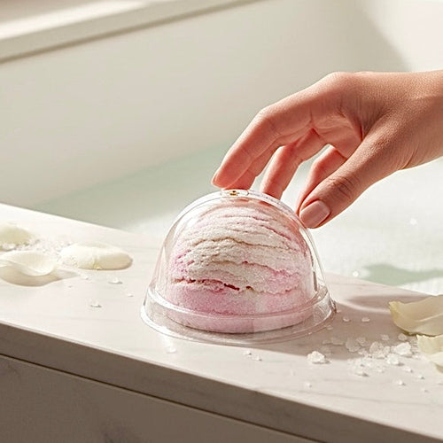 Organic Coco Butter & Coconut Milk Foaming Bath Truffles - 10 by Cosmic Inventory Bath Bombs