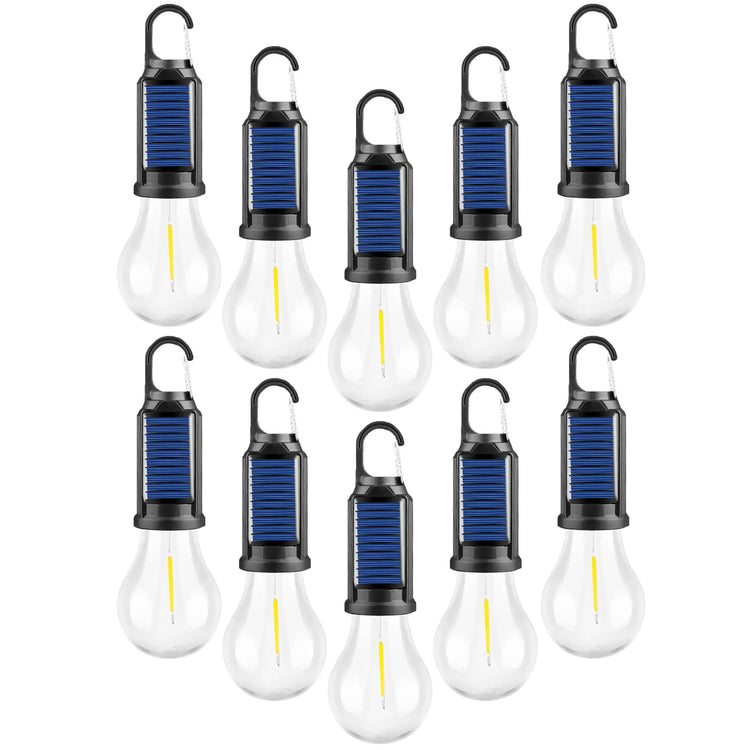 Solar LED Camping Lights with Hook – Type-C Rechargeable, IPX4 Waterproof, 3 Lighting Modes (High/Low/Strobe), 18650 Lithium Battery, Solar-Powered, Sleek Design– Portable, Durable Tent Lights for Hiking,Backpacking,Adventures,Hurricane Emergency Lighting by Cosmic Inventory