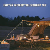 Solar LED Camping Lights with Hook – Type-C Rechargeable, IPX4 Waterproof, 3 Lighting Modes (High/Low/Strobe), 18650 Lithium Battery, Solar-Powered, Sleek Design– Portable, Durable Tent Lights for Hiking,Backpacking,Adventures,Hurricane Emergency Lighting by Cosmic Inventory
