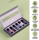 Sleep Essential Oils for Diffusers for Home - Set of 6 | Premium Relaxing Essential Oil Set for Sleep Essentials, Aromatherapy & Meditation | Lavender, Peppermint, Jasmine Eucalyptus Orange by Cosmic Inventory