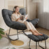 Oversized Outdoor Papasan Egg Rocking Chair with Ottoman – 5" Thick Cushion – Heavy Duty Steel Frame & Uv-Resistant Wicker – 350 Lbs Capacity – Modern Patio Lounge Chair for Balcony, Garden, Living Room by Cosmic Inventory