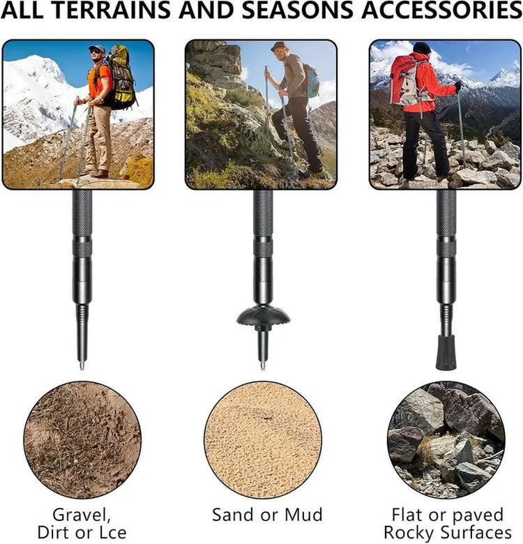 Outdoorsmen Gift Trekking Walking Lightweight Adjustable Trekking Pole Mountain Climb 7-In-1 Trekking Pole Your Ultimate Outdoor Survival Companion – Compass & More for Hiking & Multi-Functional Hiking Stick by Cosmic Inventory