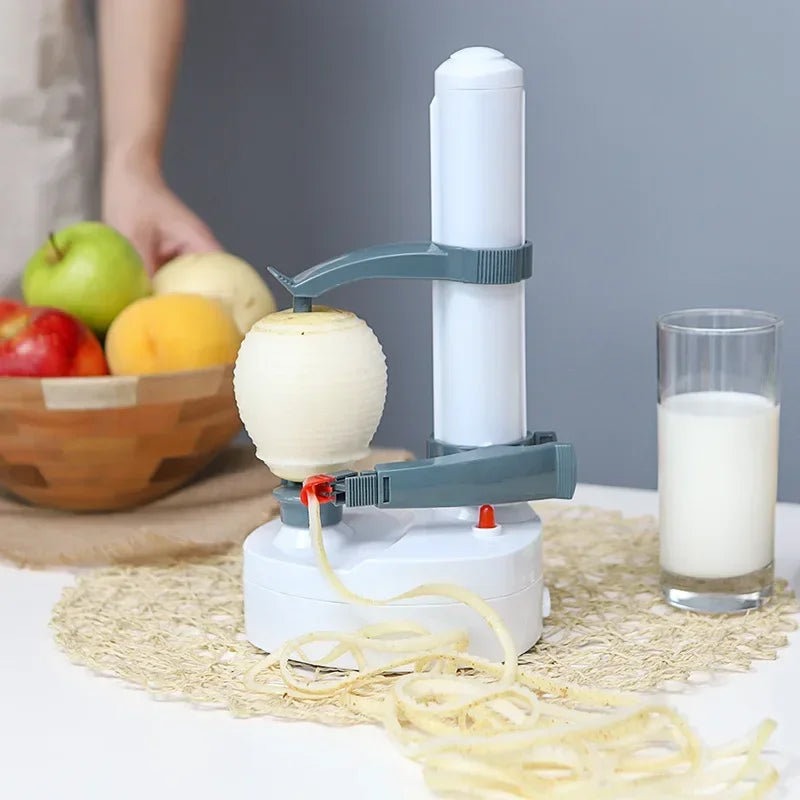 Multifunction Stainless Steel Electric Peeler Automatic Fruit Peeler Vegetable Cutter Three Spare Blades Potato Peeler Machine by Cosmic Inventory
