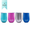 DRINCO® 12oz 4Pk Insulated Wine Tumbler Glass (OG) by Orchid Lavender Tumblers