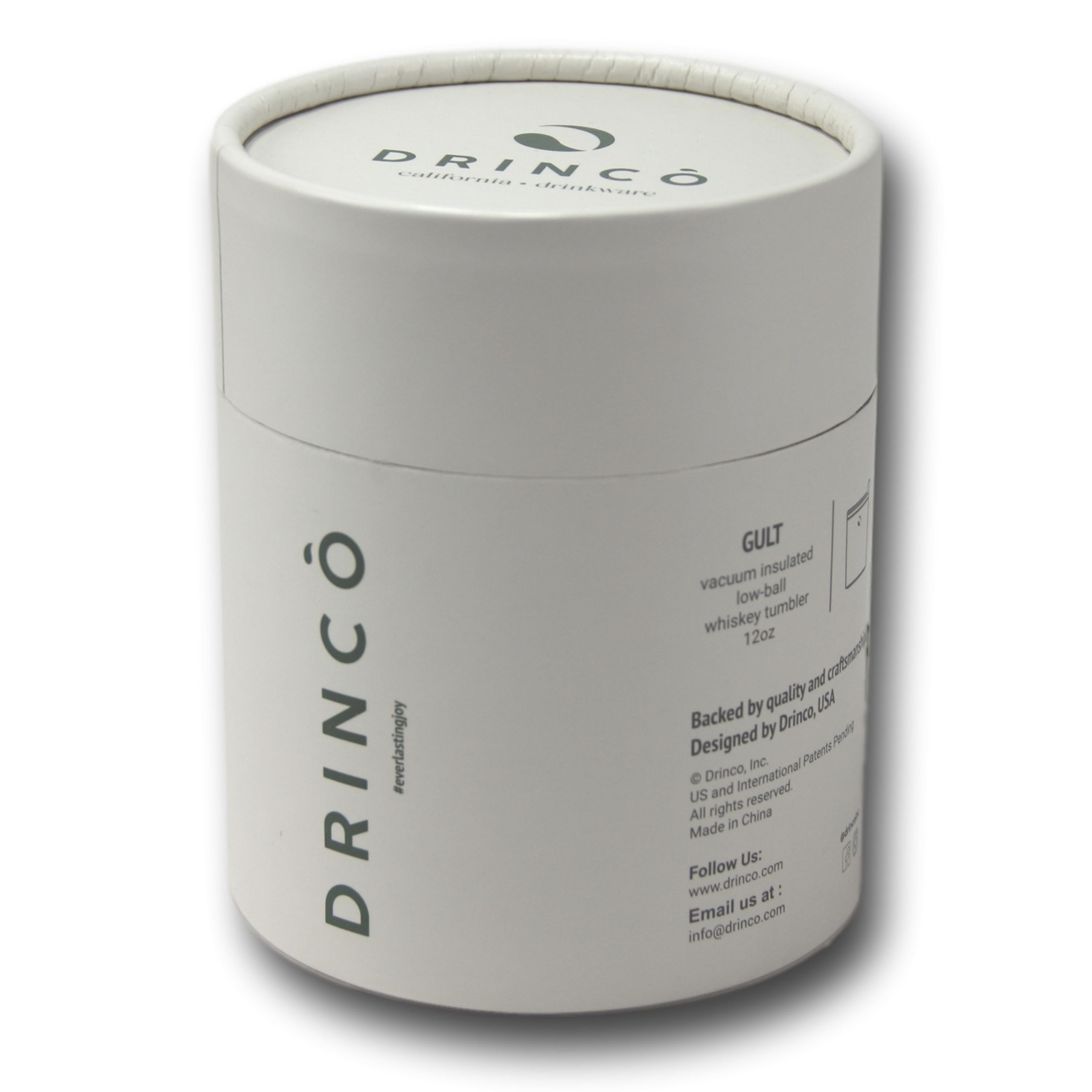 DRINCO- 10oz Vacuum Insulated Tumbler Whiskey Glass GULT (Prussian) by Orchid Lavender Tumblers