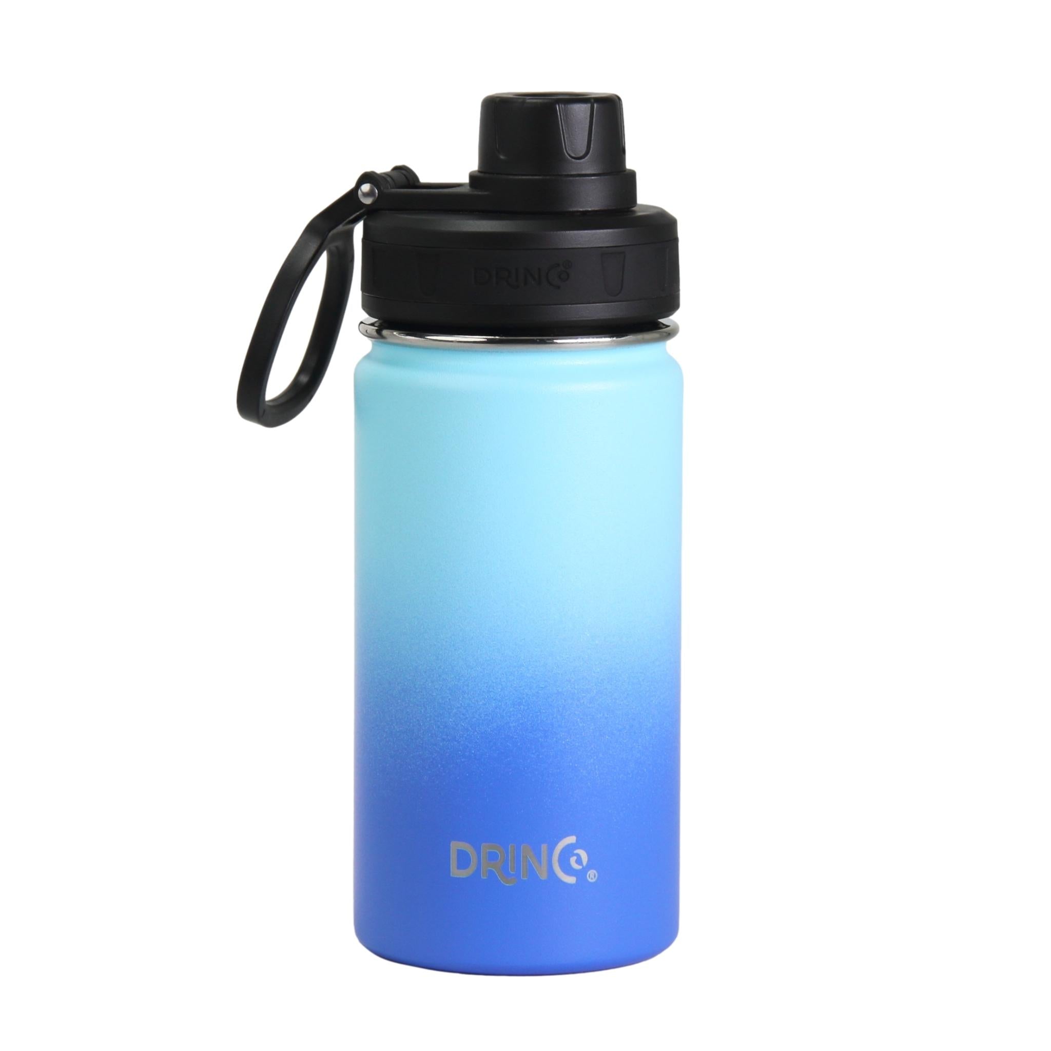 DRINCO® 14oz Stainless Steel Sport Water Bottle - Morning Sky Blue by Orchid Lavender Water Bottles