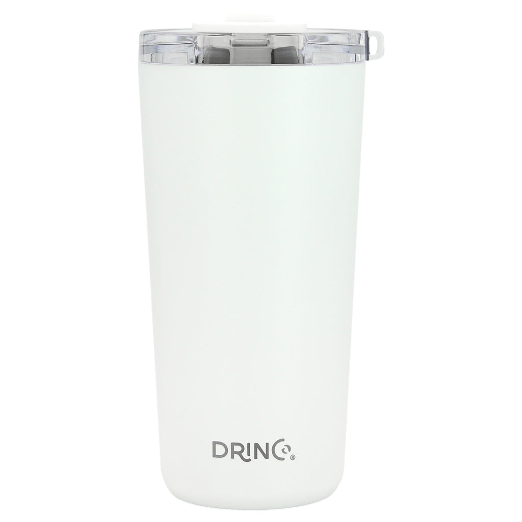 DRINCO® 20oz Insulated Tumbler Spill Proof Lid 2 Straws(Arctic White) by Orchid Lavender Tumblers