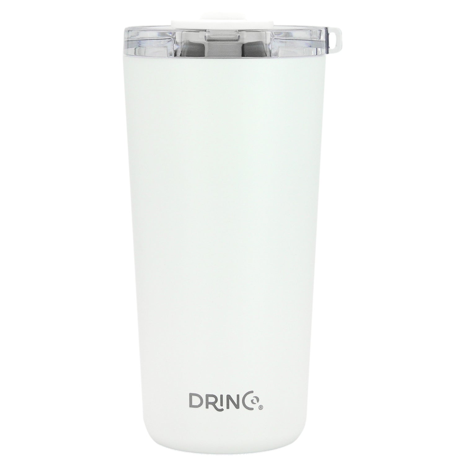 DRINCO® 20oz Insulated Tumbler Spill Proof Lid 2 Straws(Arctic White) by Orchid Lavender Tumblers