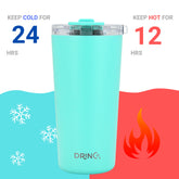 DRINCO® Seattle 20oz Insulated Tumbler Spill Proof Lid w/straw-Teal by Orchid Lavender Tumblers