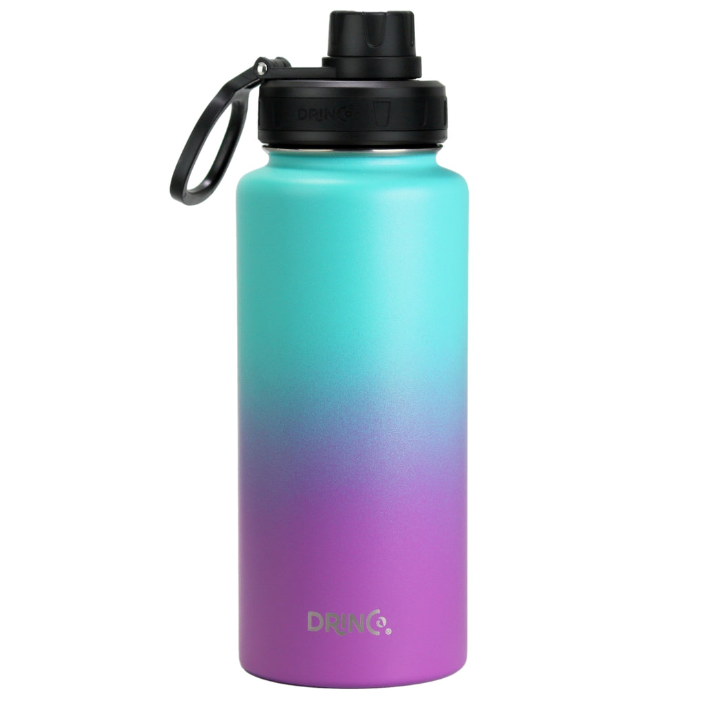 DRINCO® 32oz Stainless Steel Water Bottle - Ombre Fuchsia Teal by Orchid Lavender Water Bottles