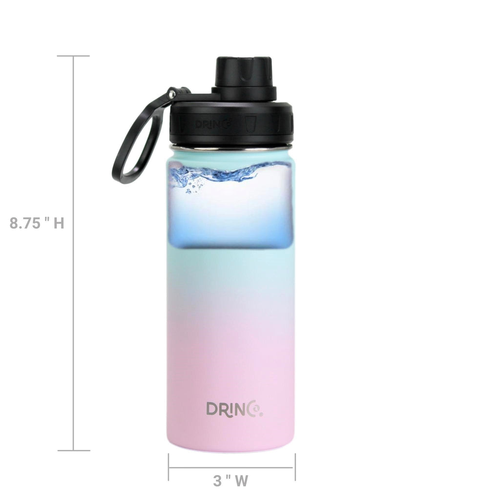 DRINCO® 18oz Stainless Steel Sport Water Bottle - Macaron by Orchid Lavender Water Bottles