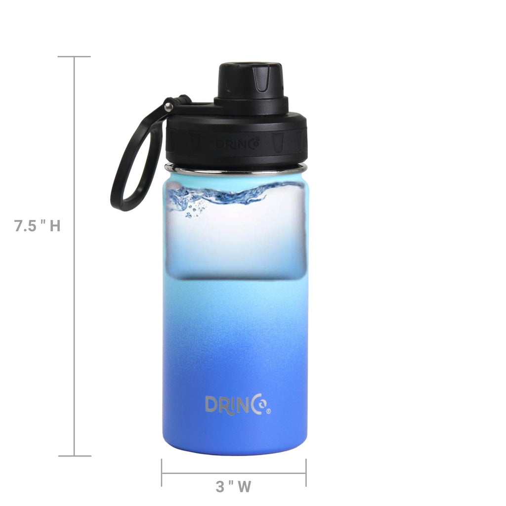 DRINCO® 14oz Stainless Steel Sport Water Bottle - Morning Sky Blue by Orchid Lavender Water Bottles