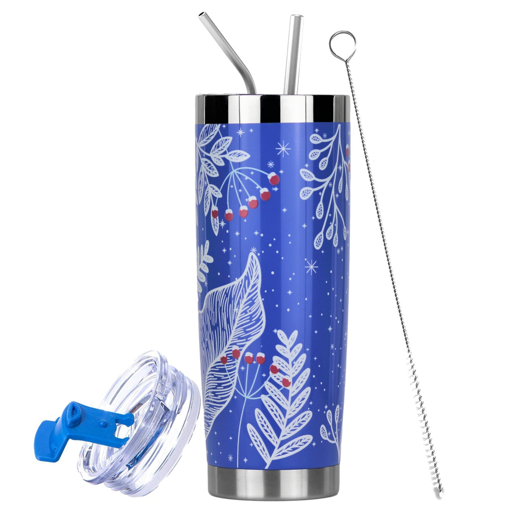 DRINCO® 20oz Insulated Tumbler Spill Proof Lid 2 Straws(Nampa) by Orchid Lavender Tumblers