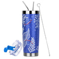 DRINCO® 20oz Insulated Tumbler Spill Proof Lid 2 Straws(Nampa) by Orchid Lavender Tumblers