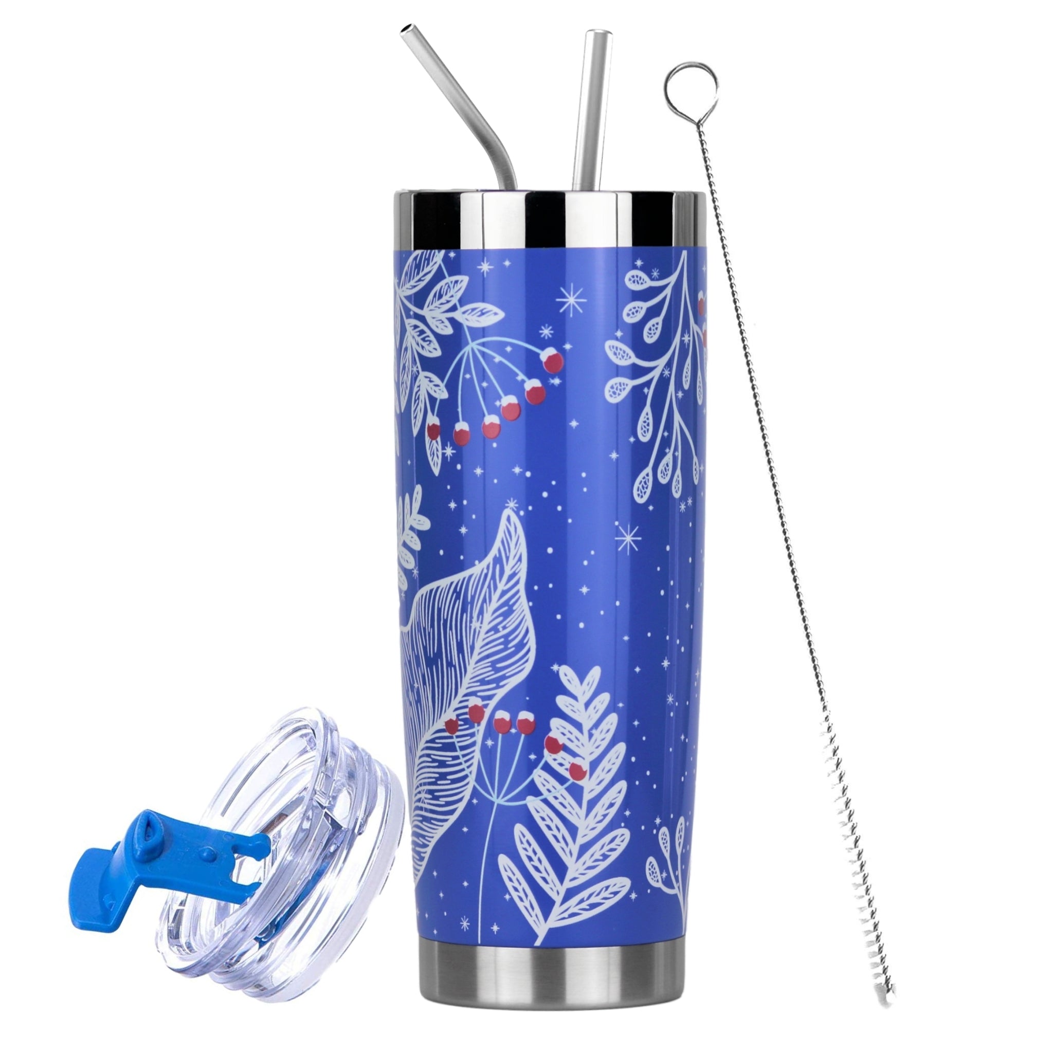 DRINCO® 20oz Insulated Tumbler Spill Proof Lid 2 Straws(Nampa) by Orchid Lavender Tumblers