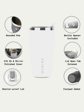 DRINCO 20oz Insulated Tumbler Beer Mug-Bottle Opener THOR-(Mint Cream) by Orchid Lavender Tumblers