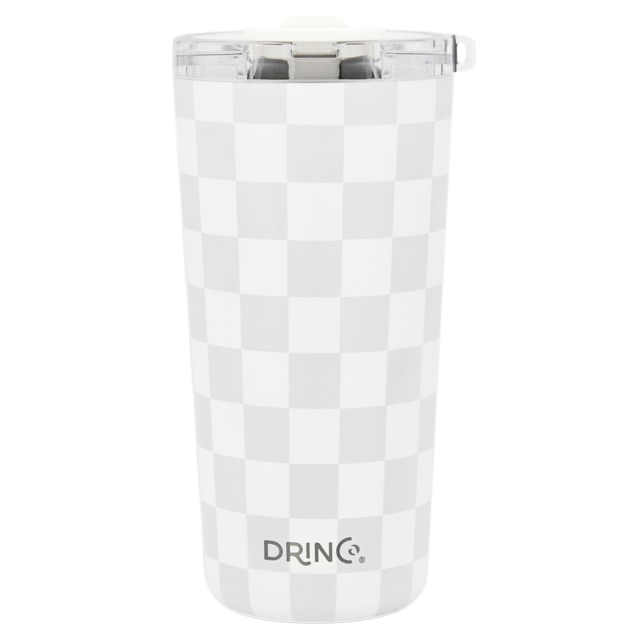 DRINCO® Seattle 20oz Insulated Tumbler Leakproof w/straw-Checker by Orchid Lavender Tumblers