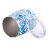 DRINCO® 12oz Insulated Wine Tumbler Glass (Venice Swirl) by Orchid Lavender Tumblers
