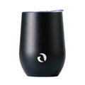 DRINCO® 12oz Insulated Wine Tumbler Glass (Matte Charcoal) by Orchid Lavender Tumblers